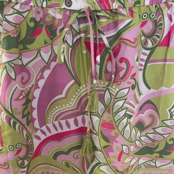 Women's Chloe + Renee Bright Spring Paisley Tassel Mini Dress Size Small - Picture 4 of 5